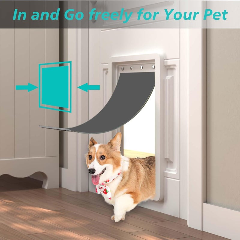 MOLYLY 2PACK Medium Dog Door Replacement Flaps with Screws, Compatible with Petsafe Freedom PAC11-11038, Weather-Proof & Warp-Resistant, Dog and Cat Flap, 12 7/8'' × 8 1/8'' - Image 5